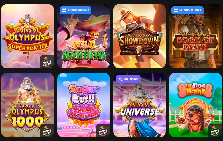 Ātrās spēles Drip Casino – piemēri
